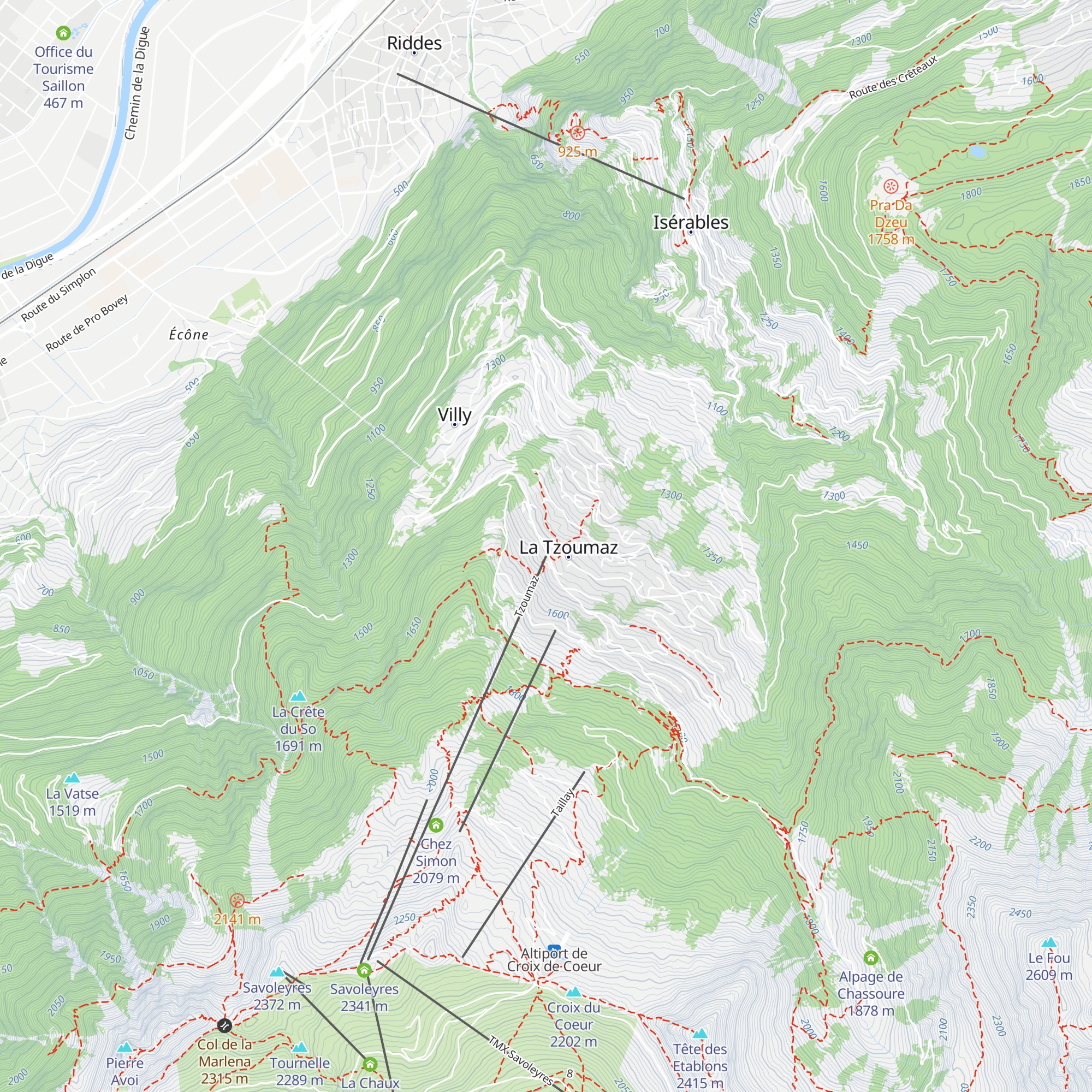 Le Centrale map