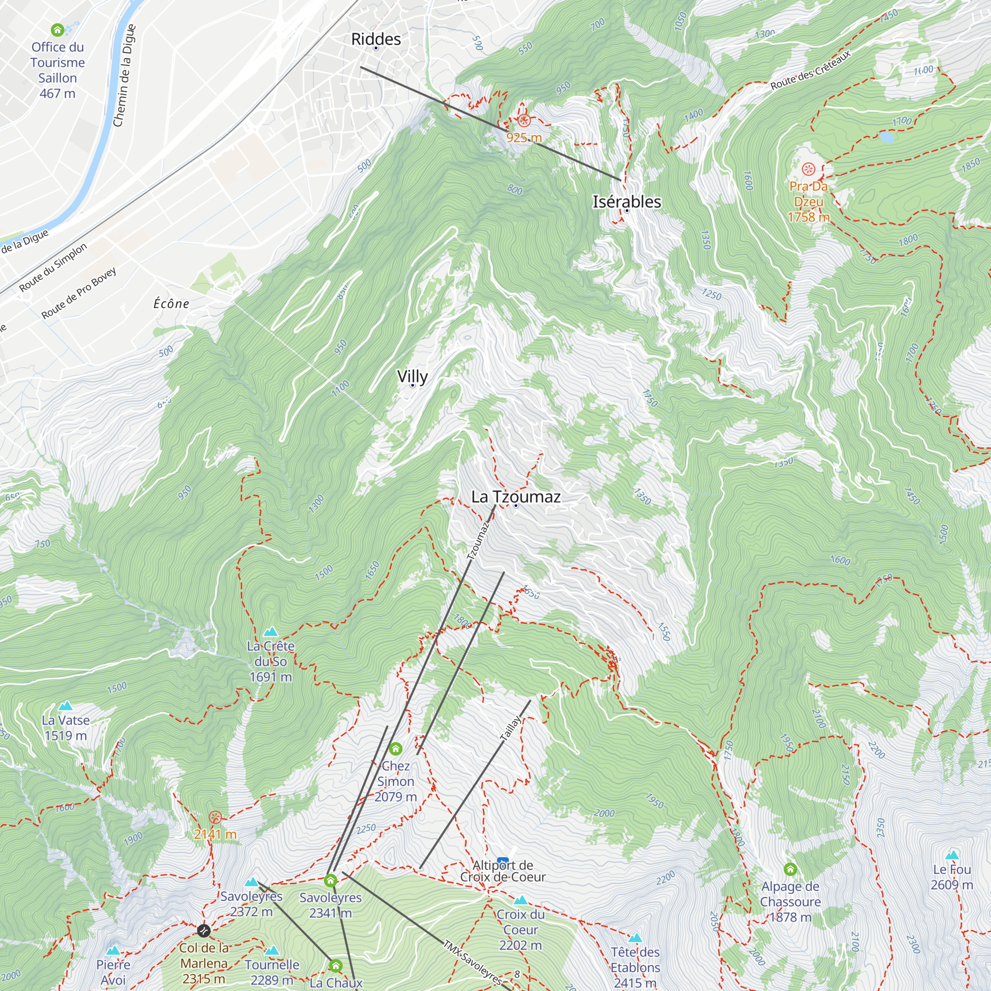 Le Centrale map