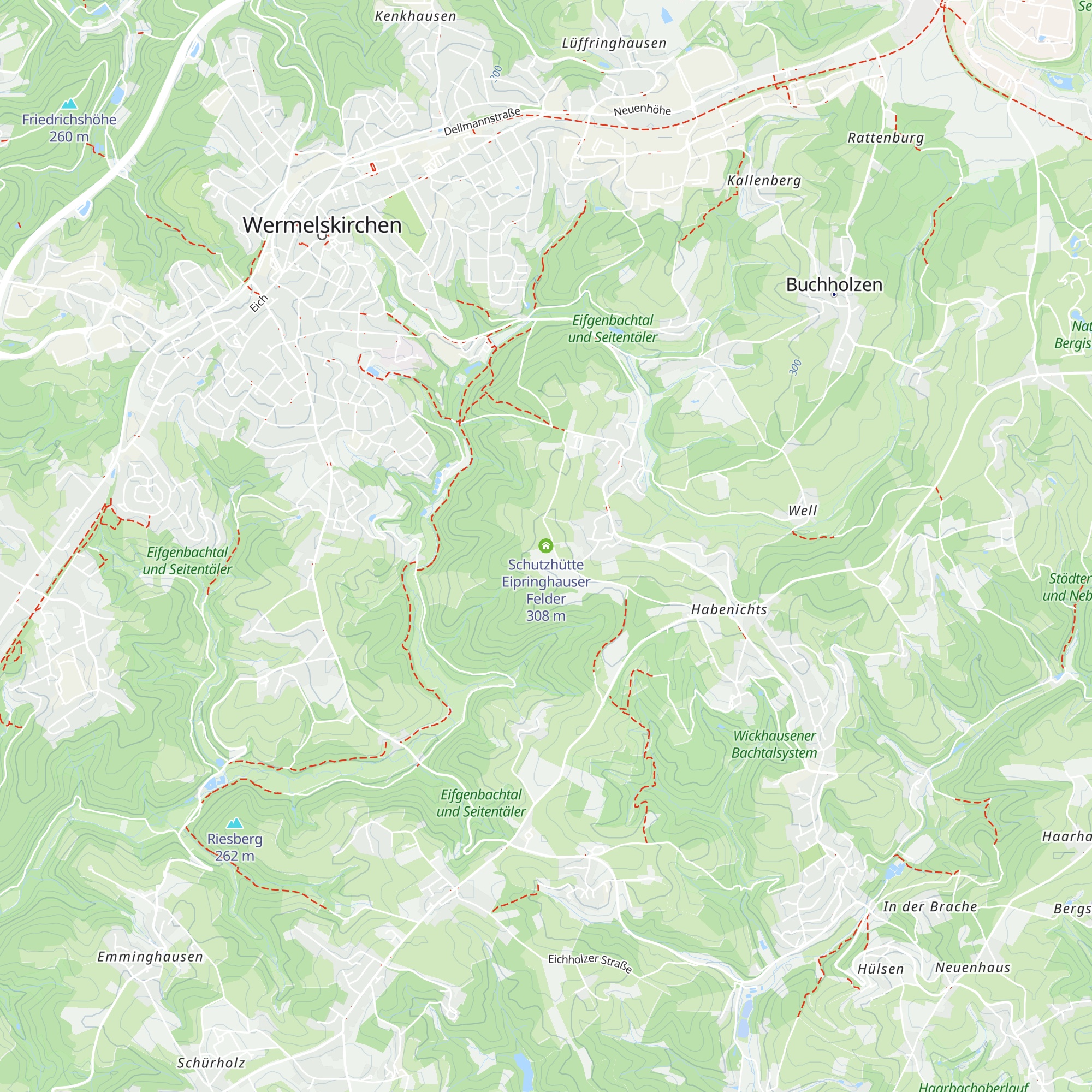 Schutzhütte Eipringhauser Felder map