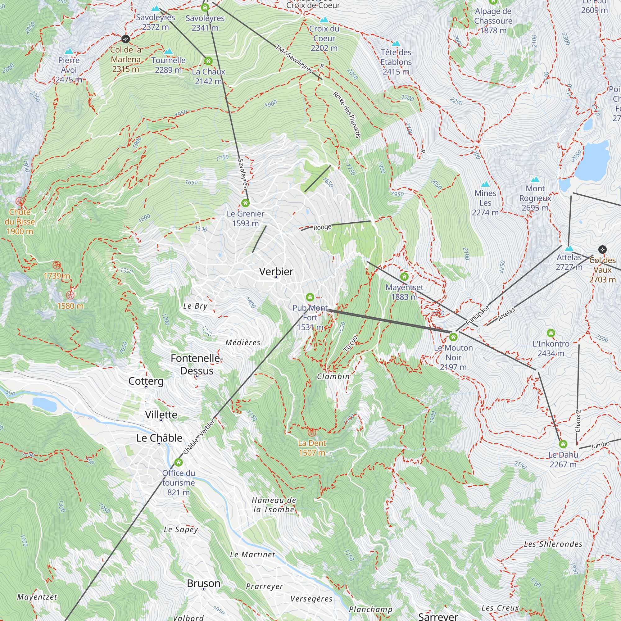 Vieux Verbier map