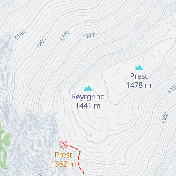 Map of Røyrgrind