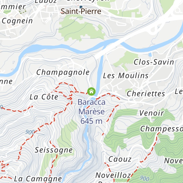 Map of Baracca Marèse