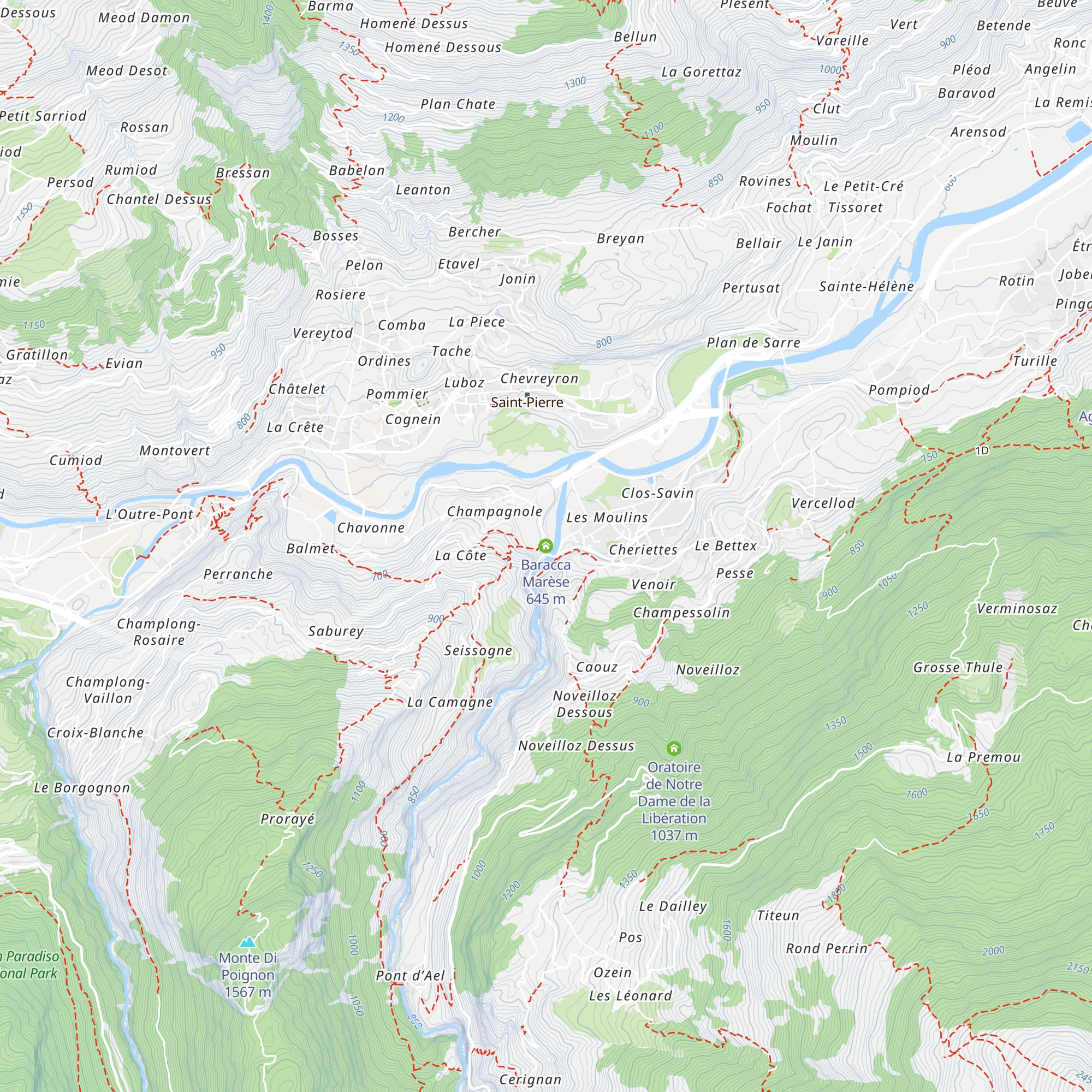 Baracca Marèse map