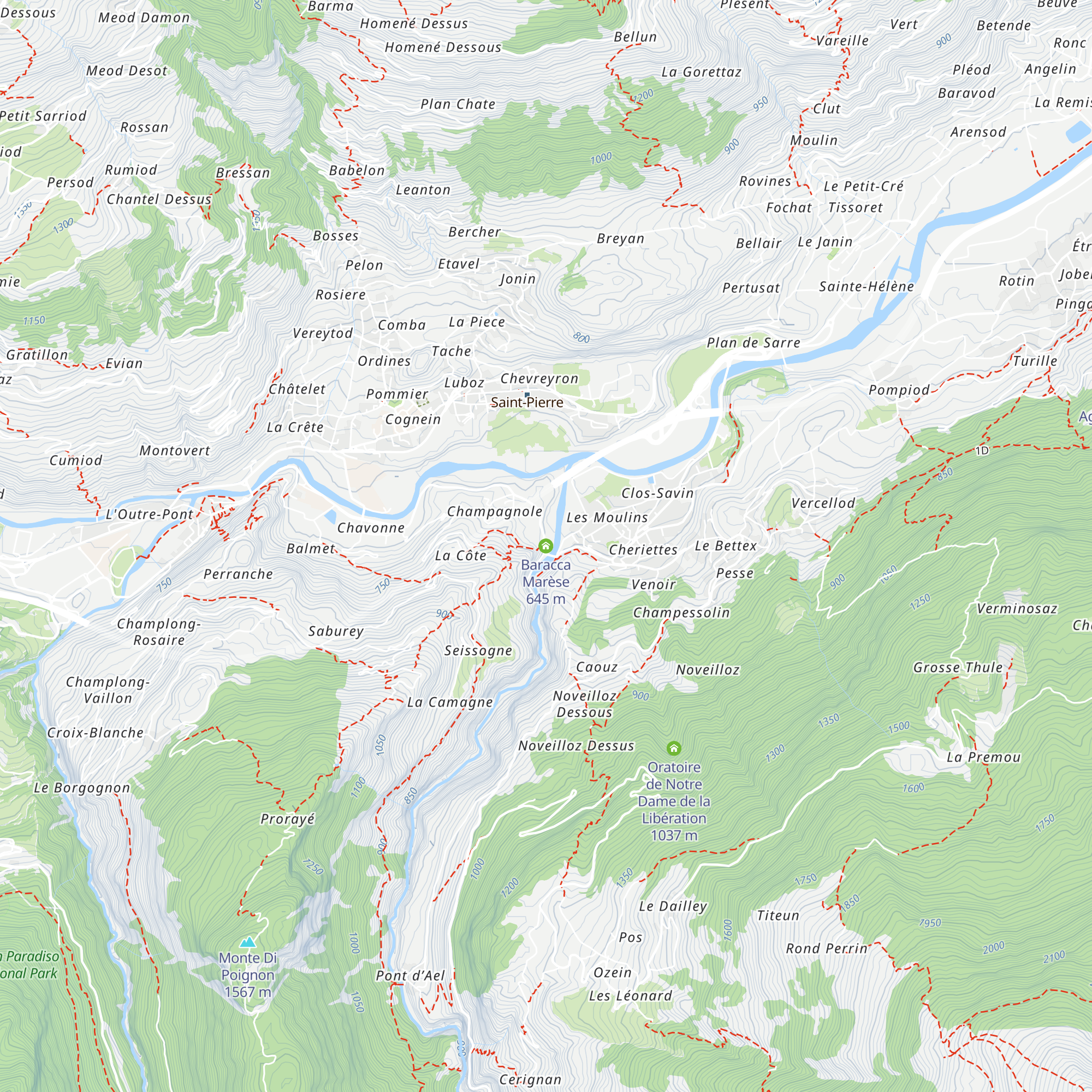 Baracca Marèse map