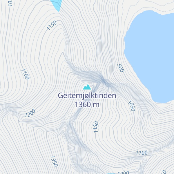 Map of Geitemjølktinden
