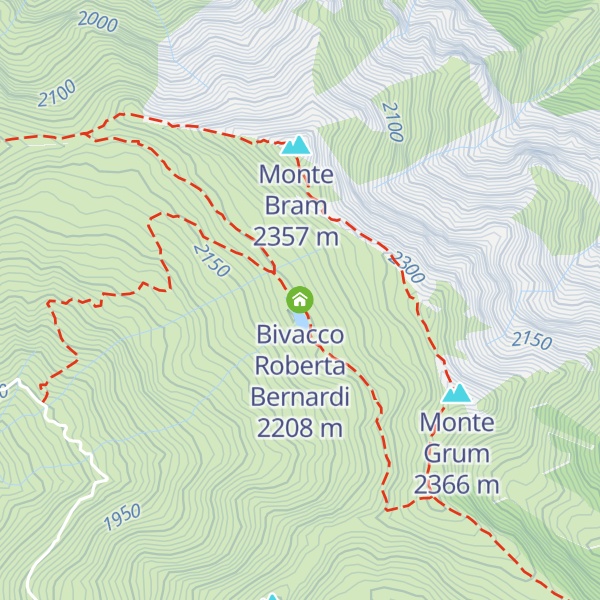 Map of Bivacco Roberta Bernardi