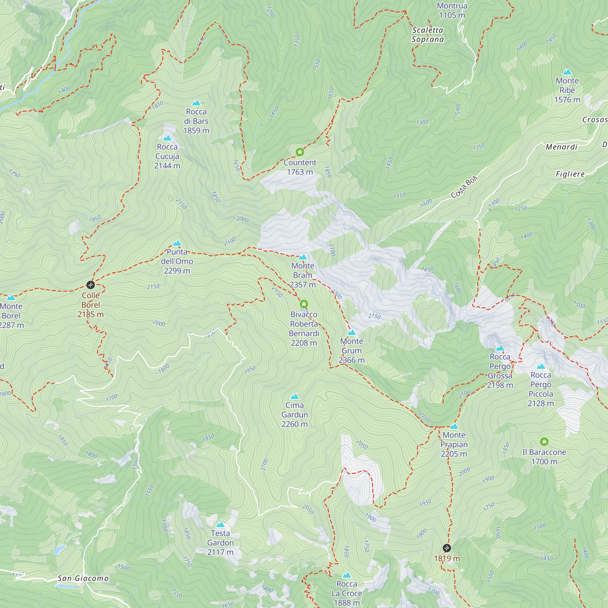 Bivacco Roberta Bernardi map
