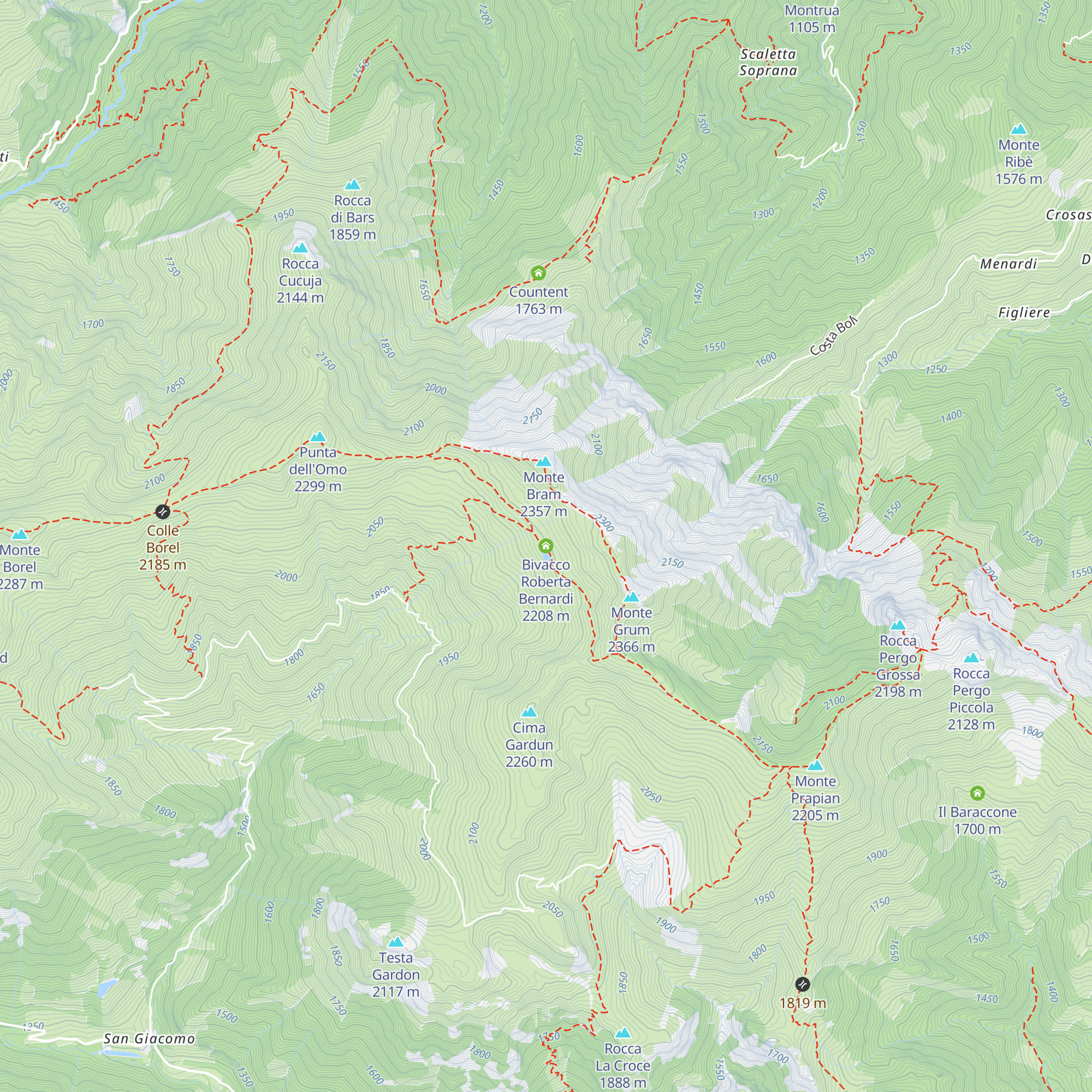 Bivacco Roberta Bernardi map