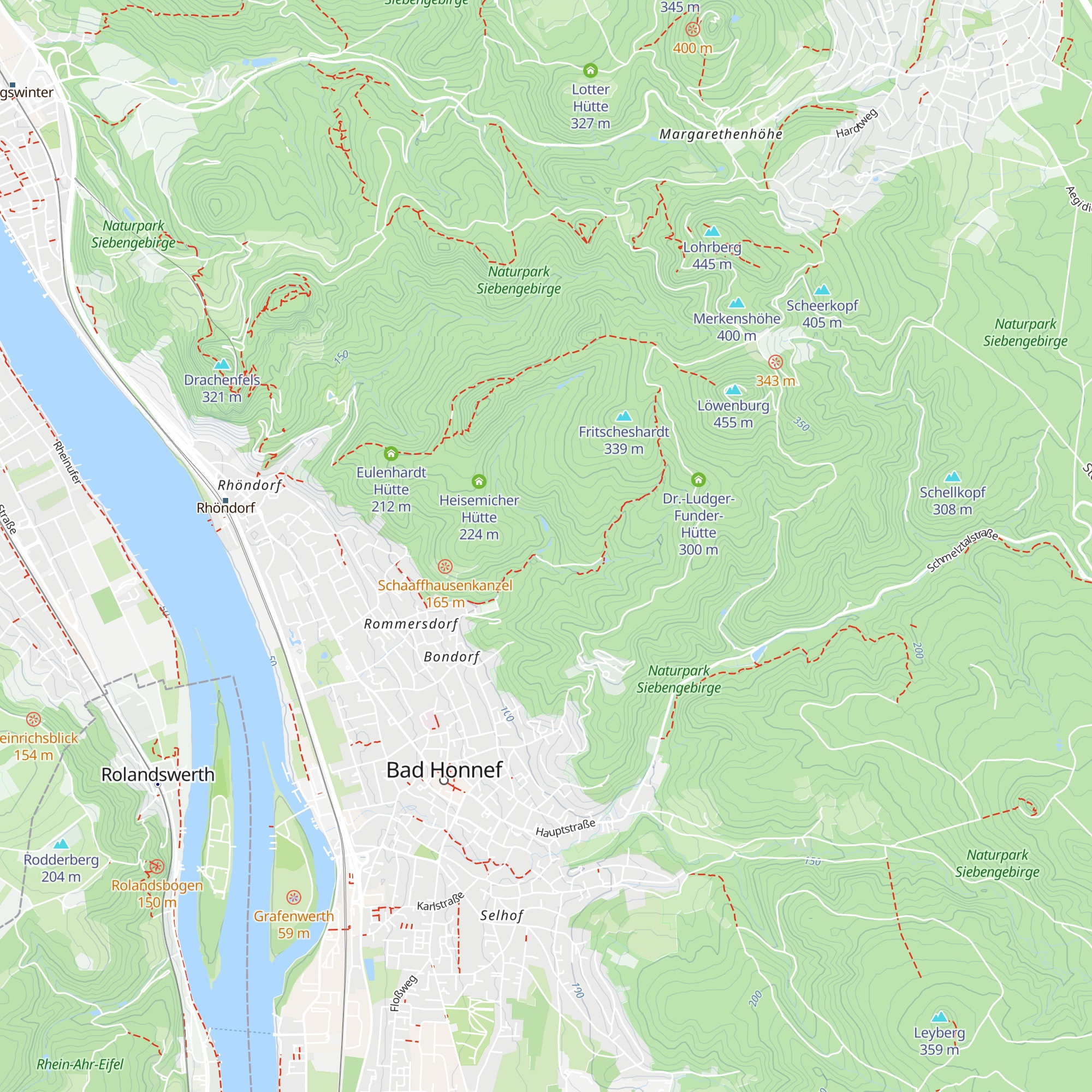 Rommersdorfer Hütte map