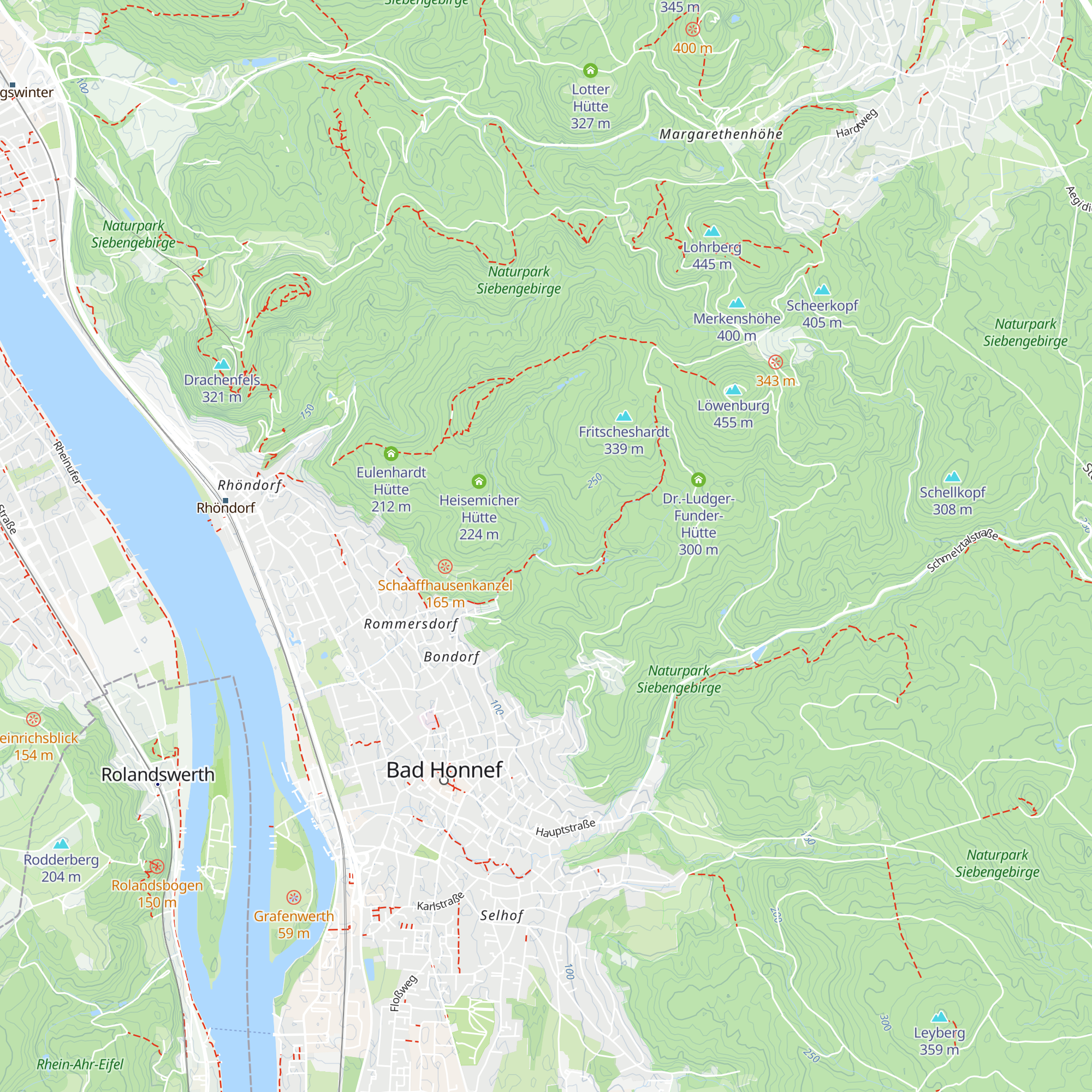Rommersdorfer Hütte map