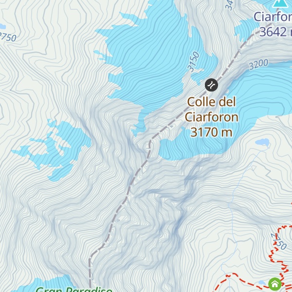 Map of Becca di Monciair