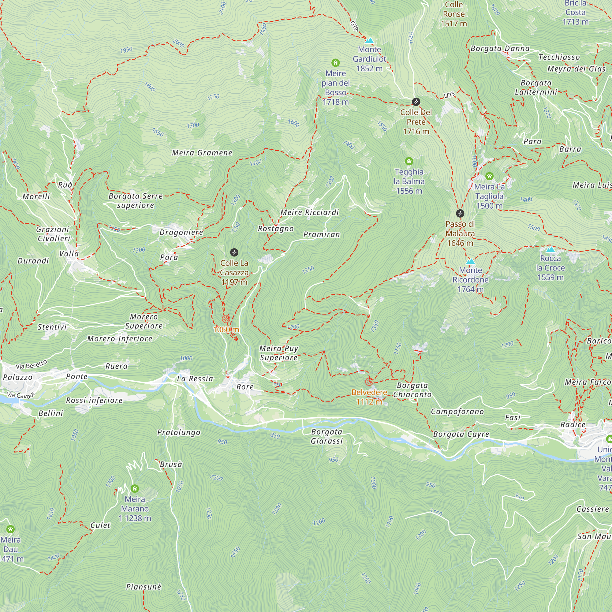 RIfugio Meira Paula map