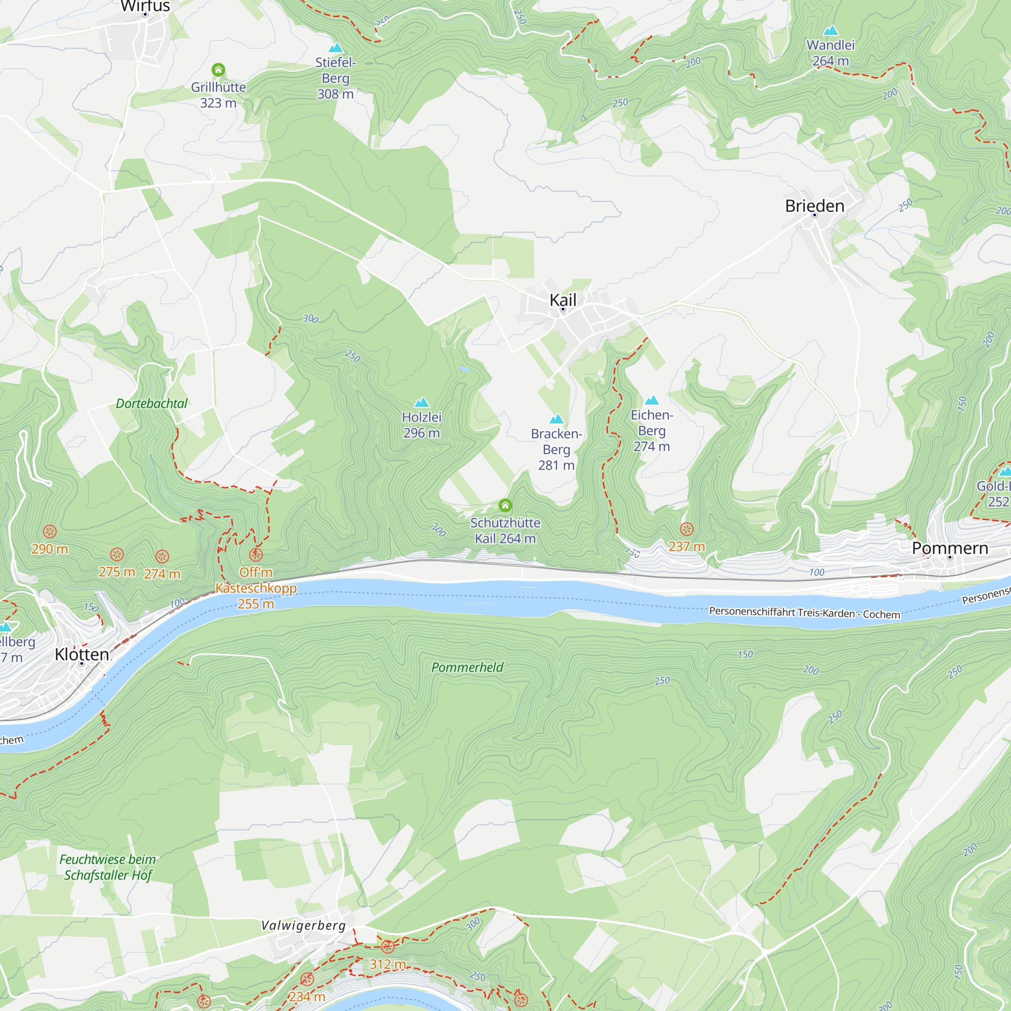 Schutzhütte Kail map