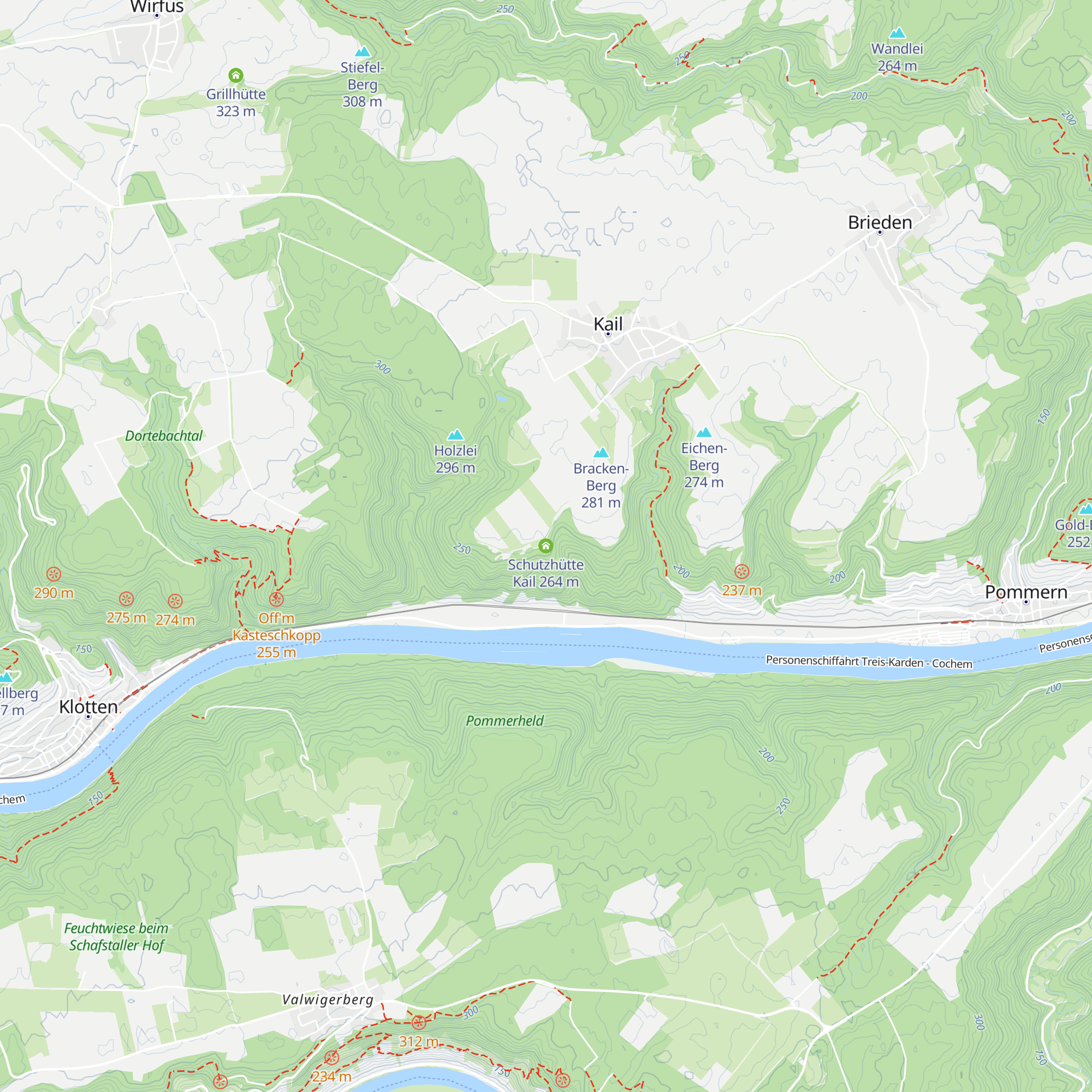 Schutzhütte Kail map