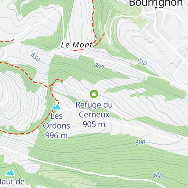 Map of Refuge du Cerneux