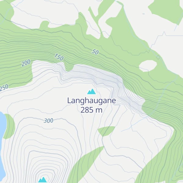 Map of Langhaugane