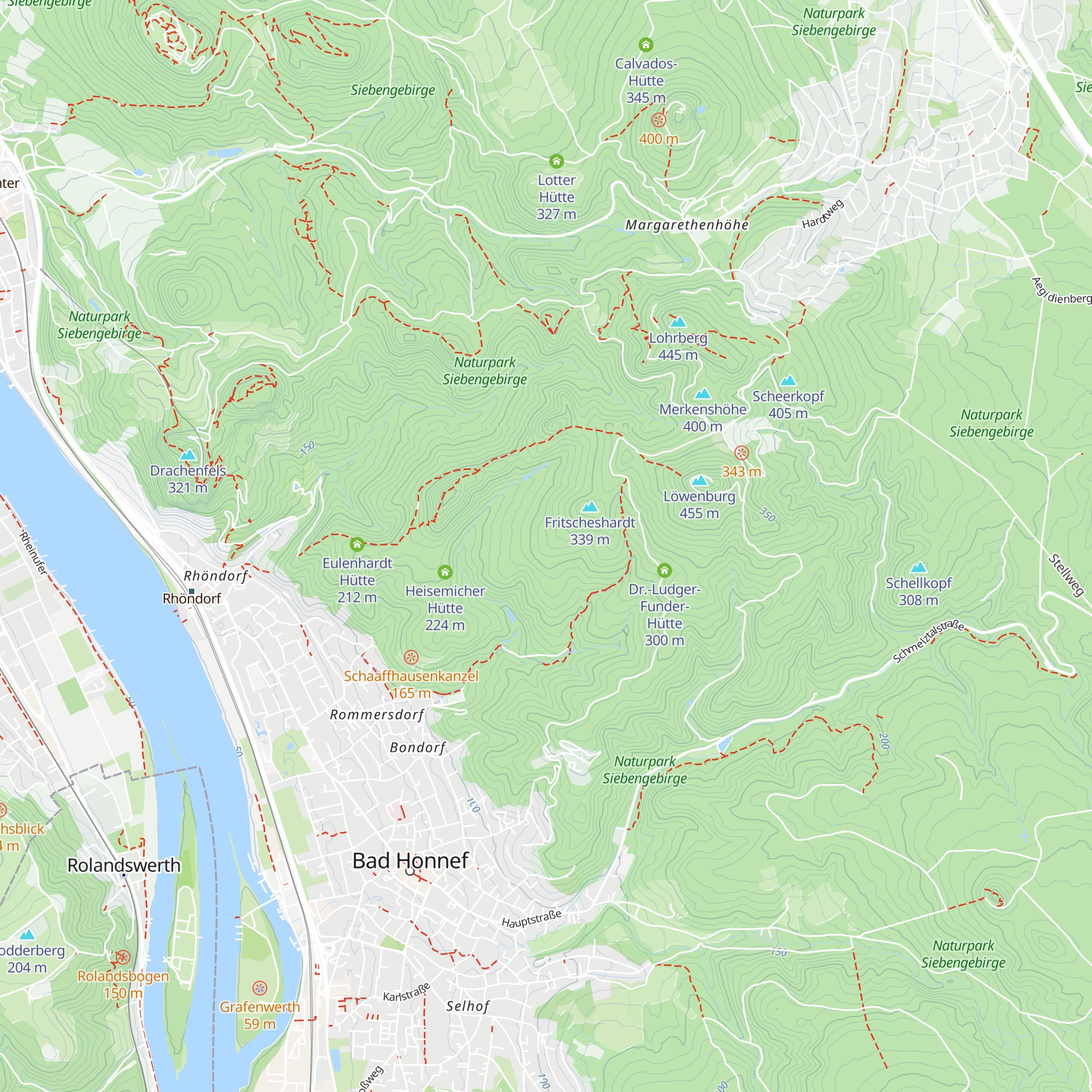 Fritscheshardt-Hütte map