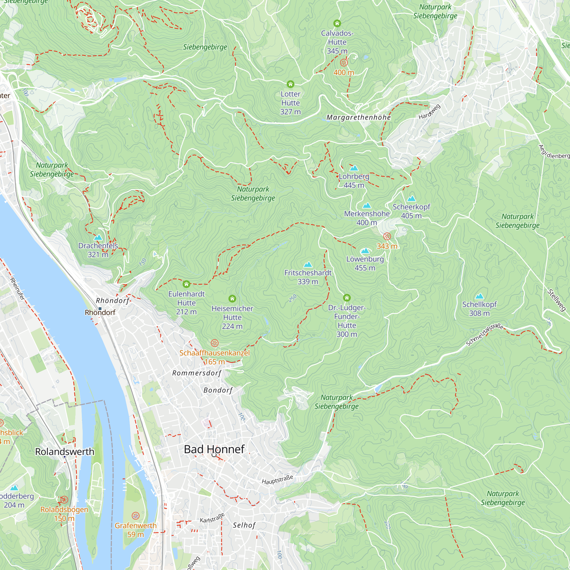 Fritscheshardt-Hütte map
