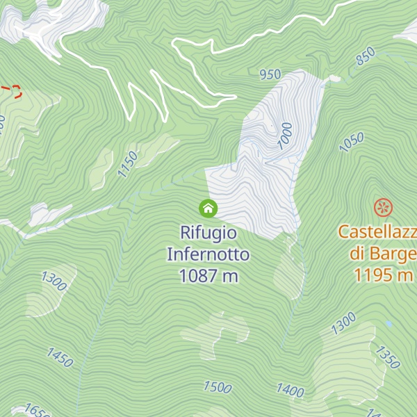 Map of Rifugio Infernotto