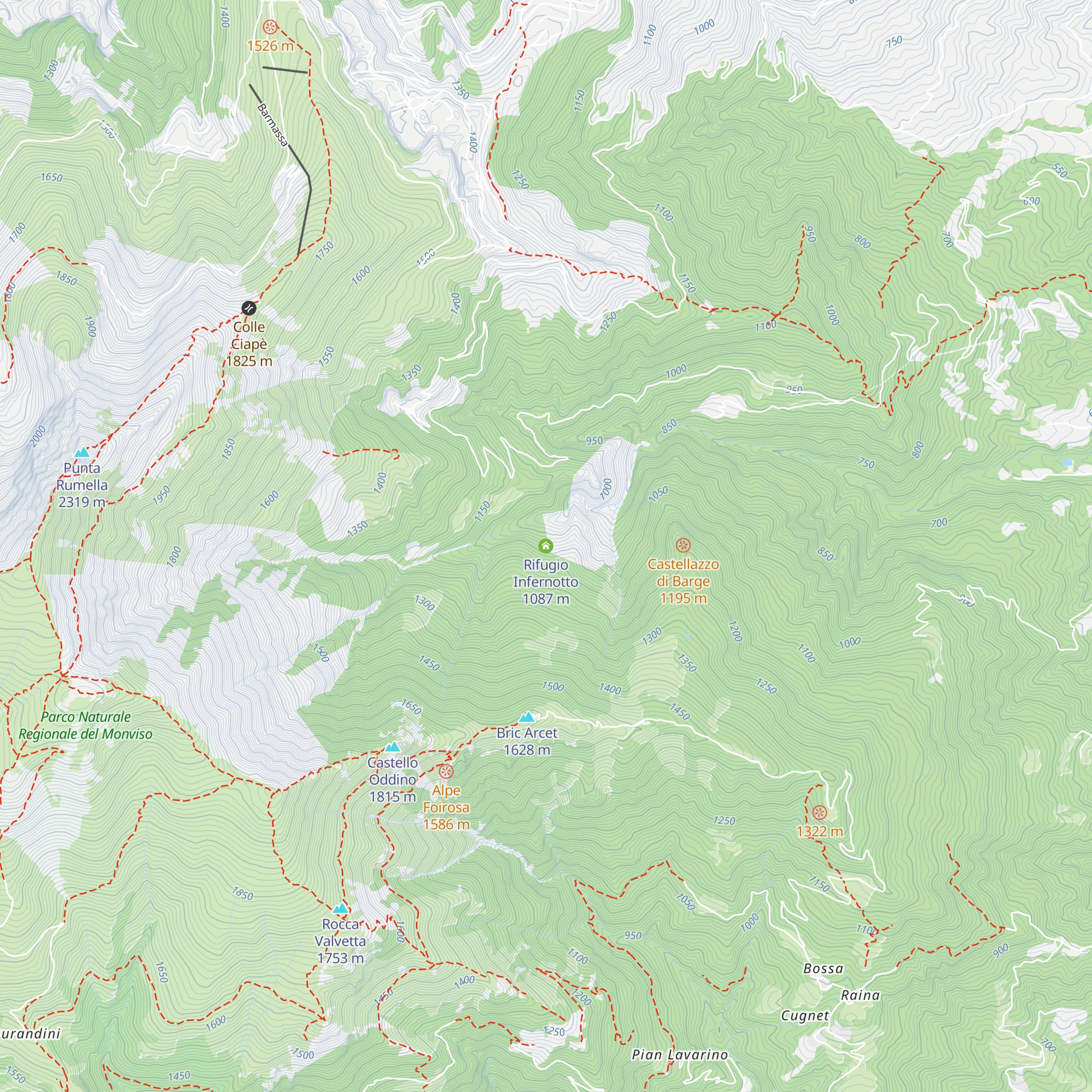 Rifugio Infernotto map