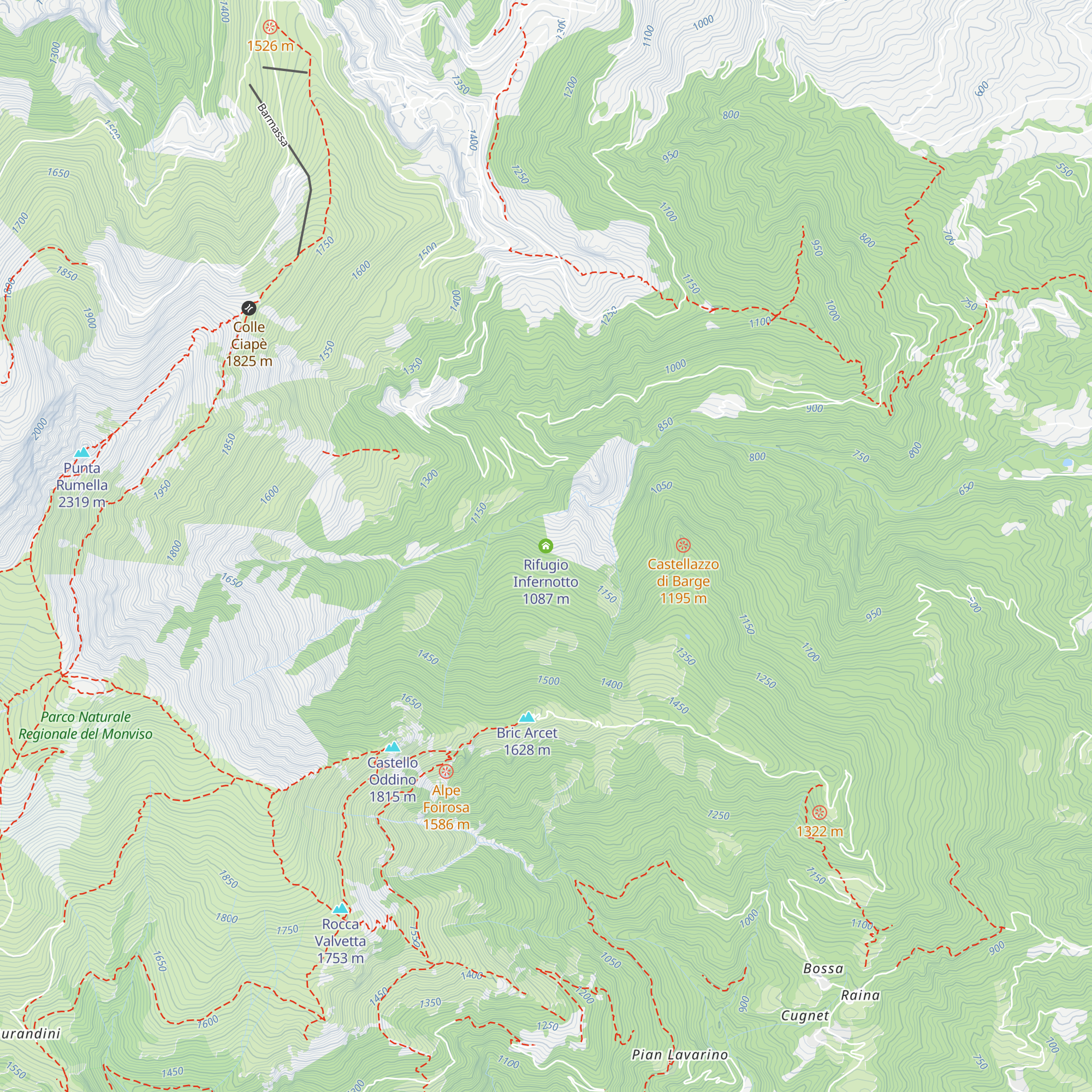 Rifugio Infernotto map