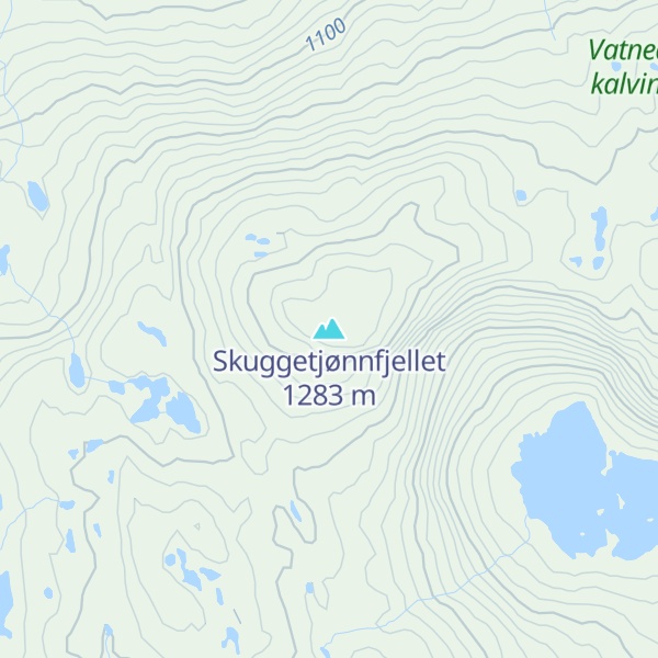 Map of Skuggetjønnfjellet