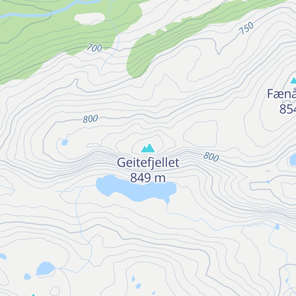 Map of Geitefjellet