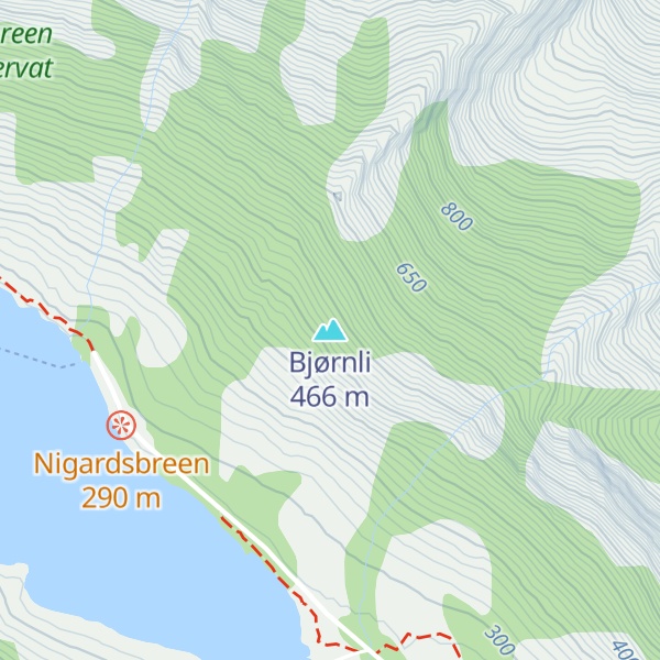 Map of Bjørnli