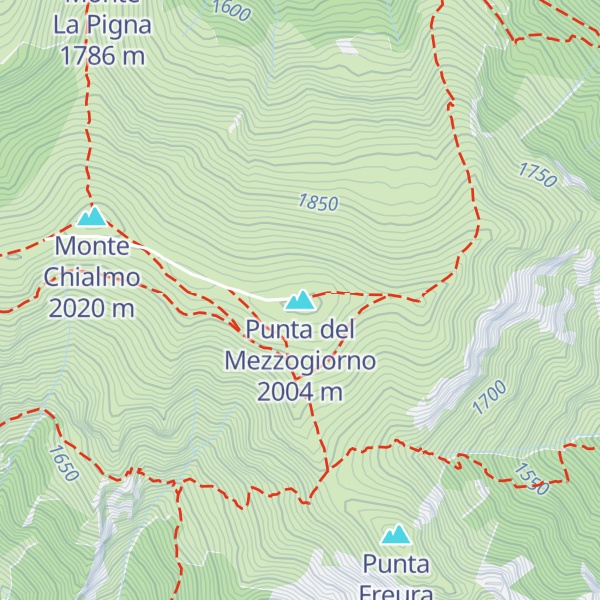 Map of Punta del Mezzogiorno