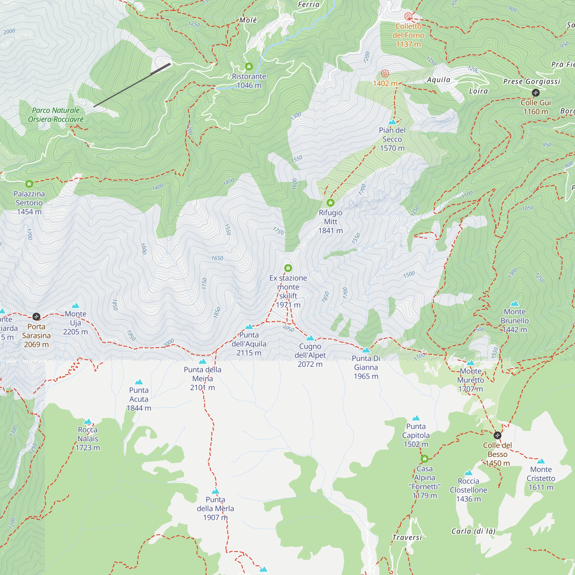 Ex stazione valle skilift map