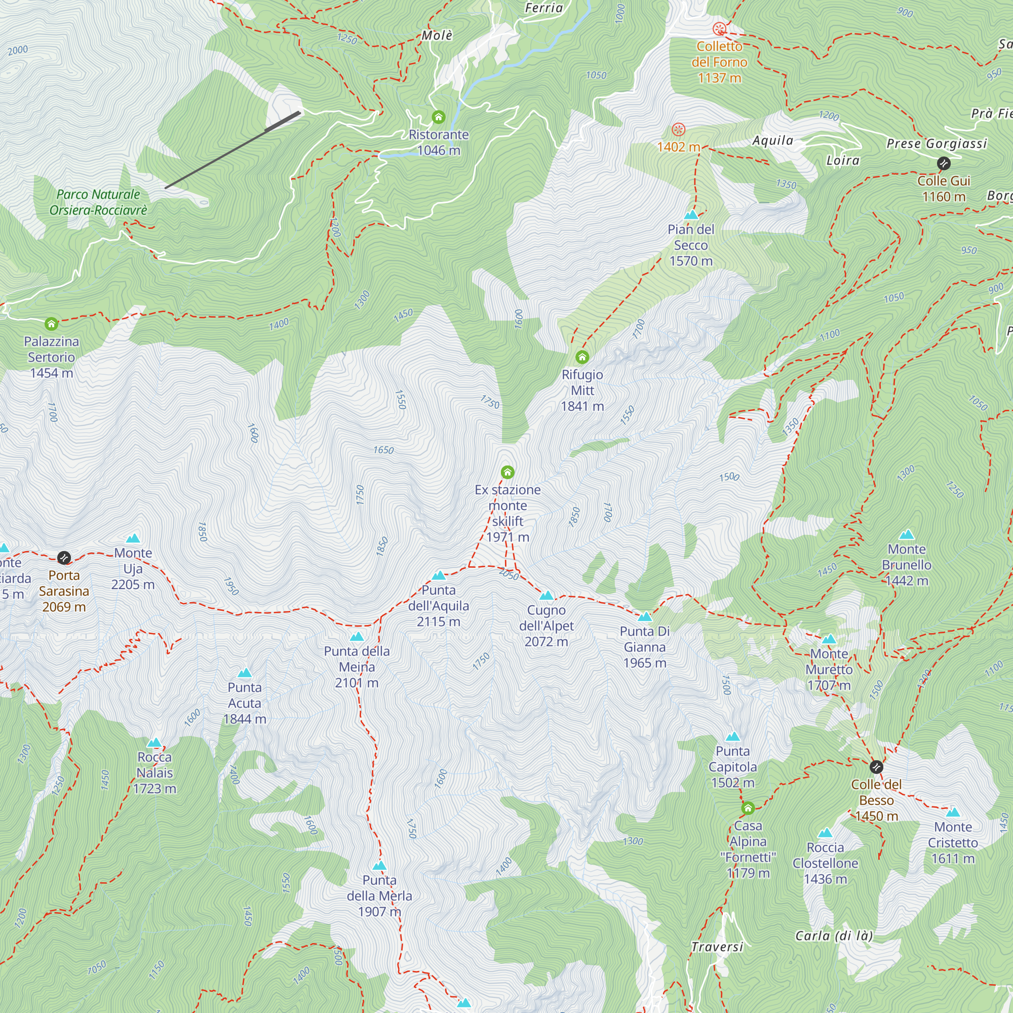 Ex stazione valle skilift map