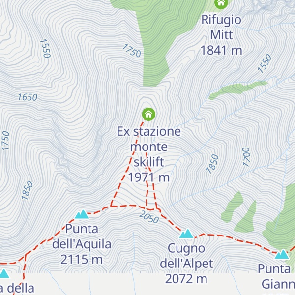 Map of Ex stazione valle skilift