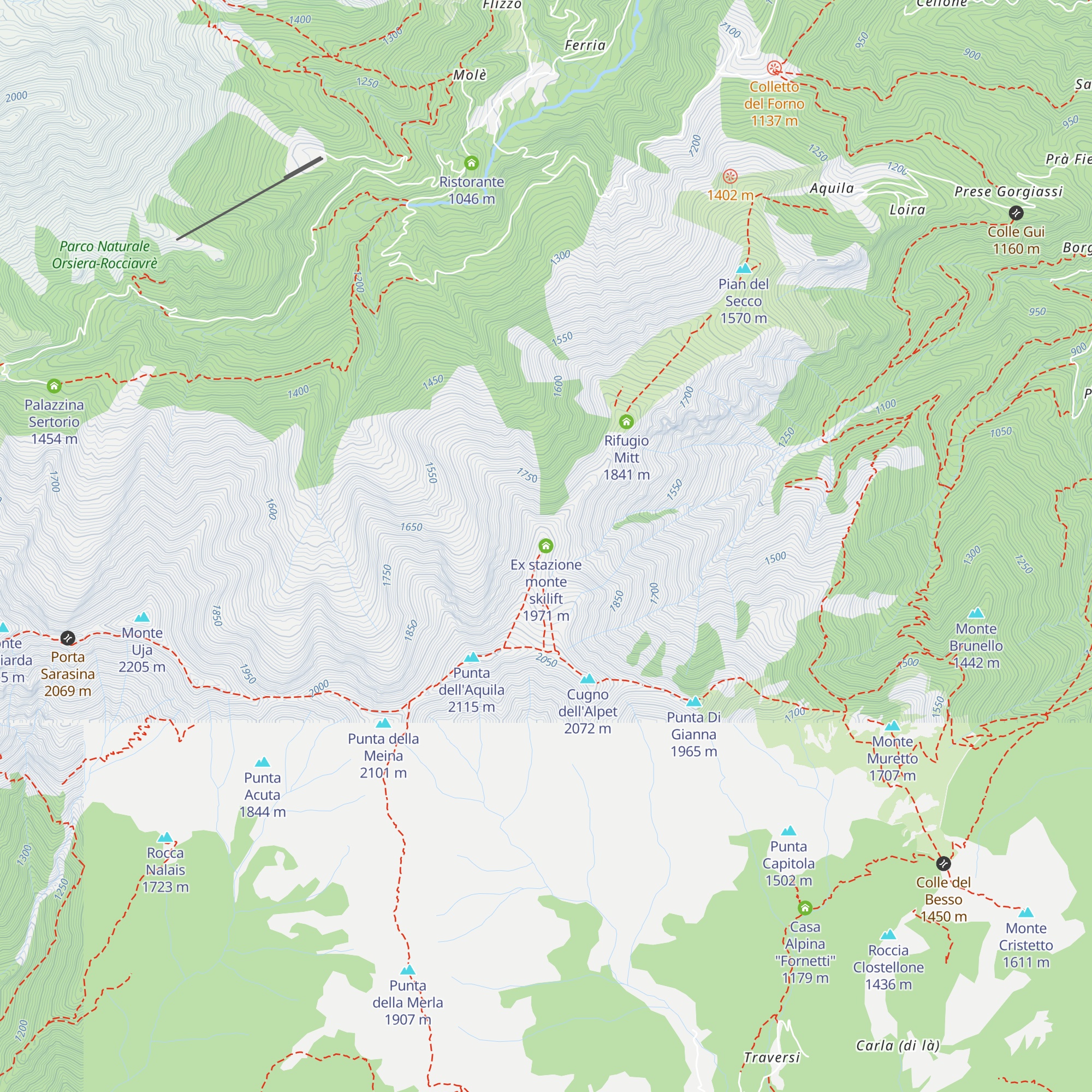 Ex stazione monte skilift map