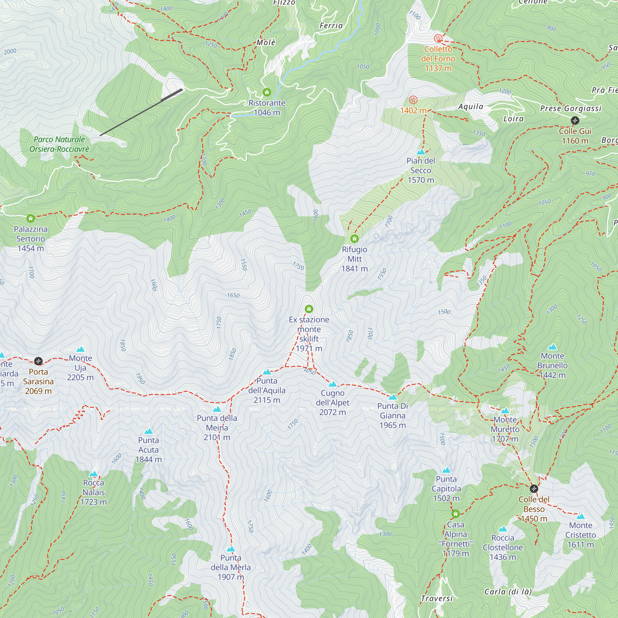 Ex stazione monte skilift map