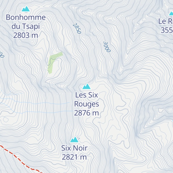 Map of Les Six Rouges