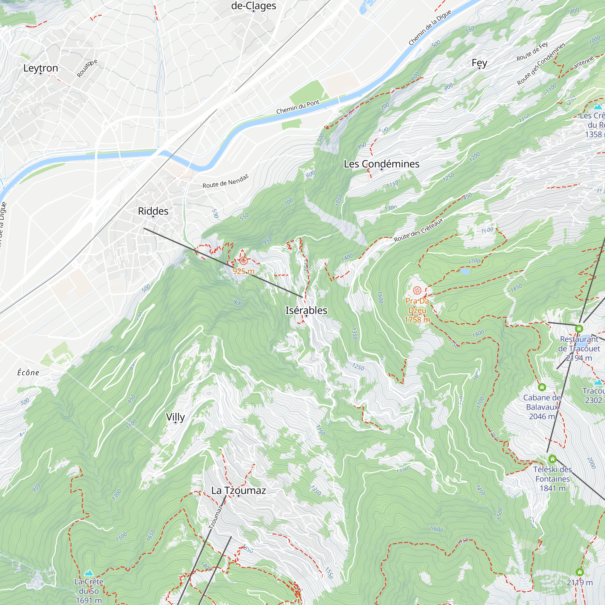 Auberge Mont Gelé map