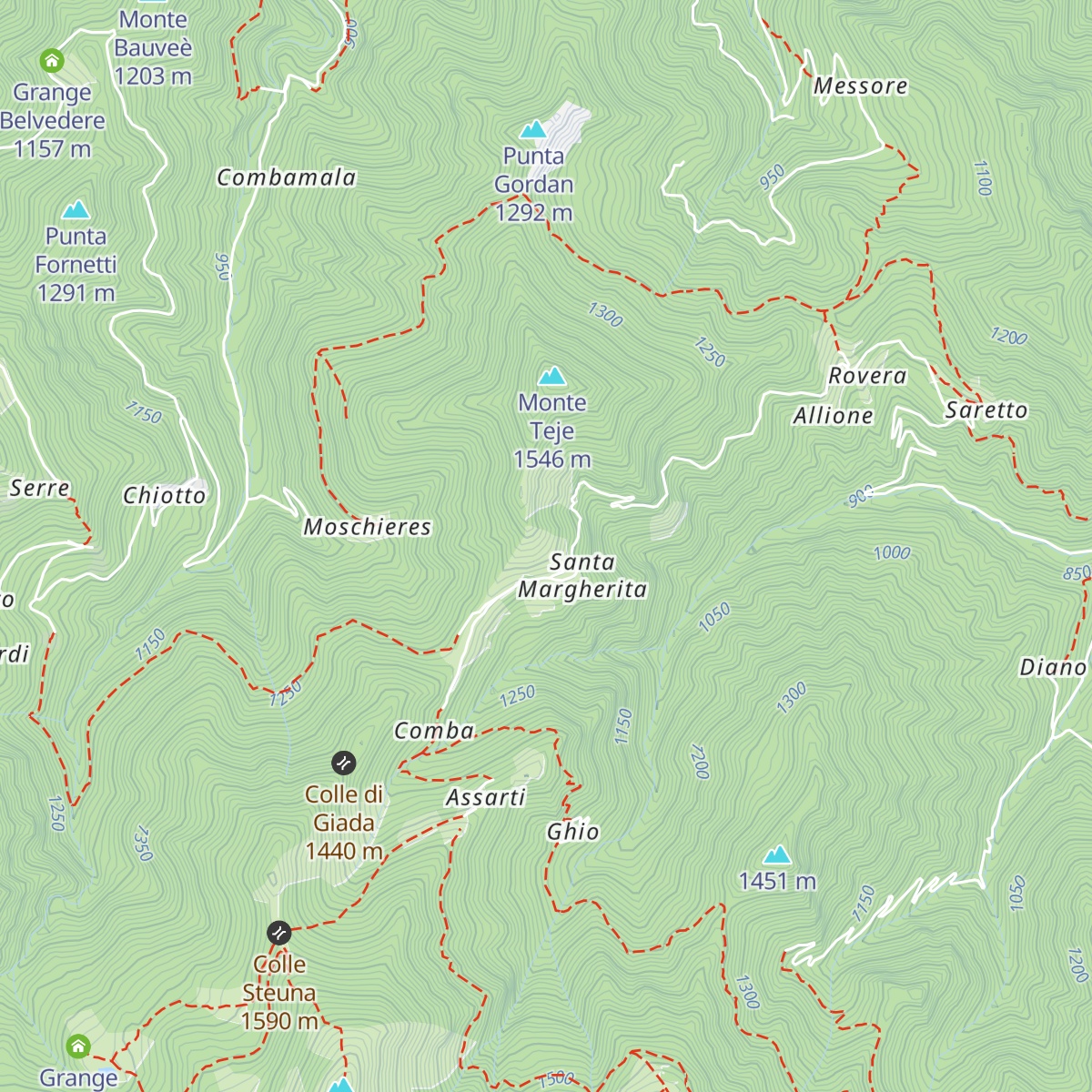 Rifugio Santa Margherita map