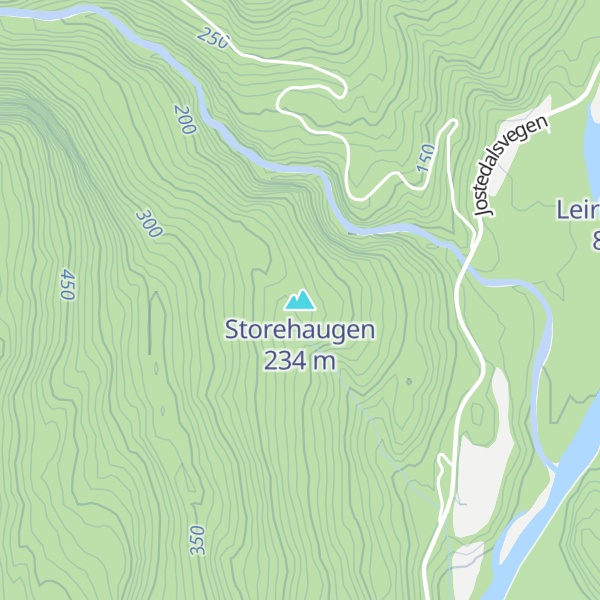 Map of Storehaugen