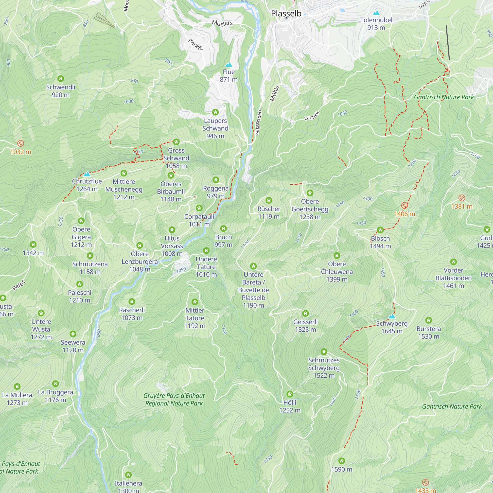 Schattenhalb map