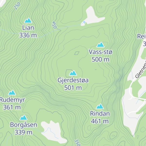 Map of Gjerdestøa