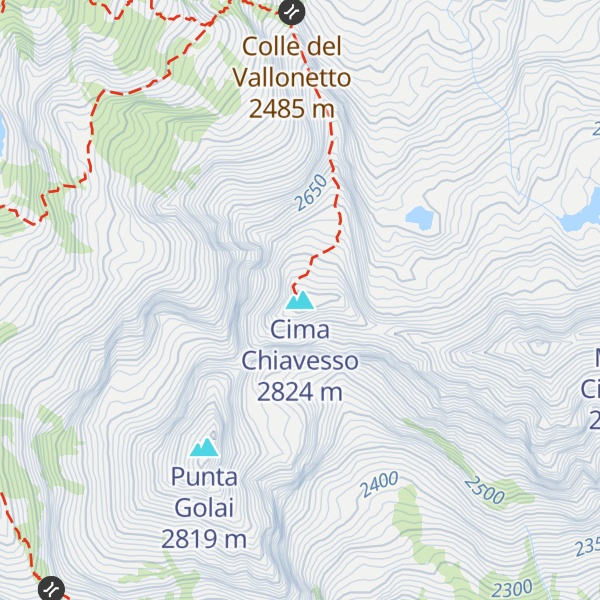 Map of Cima Chiavesso
