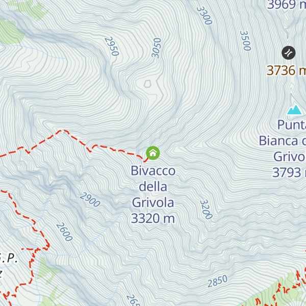 Map of Bivacco della Grivola