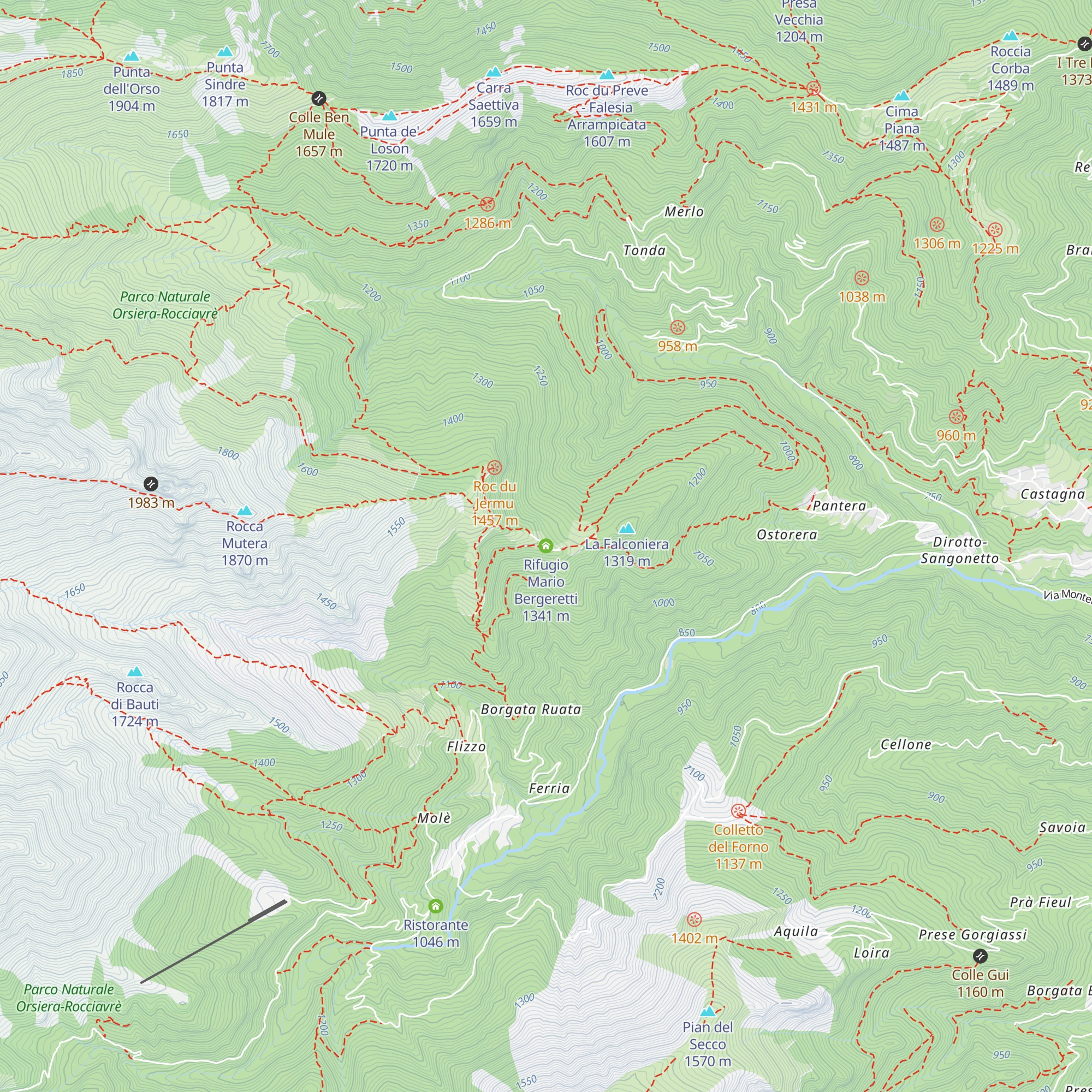 Rifugio Mario Bergeretti map