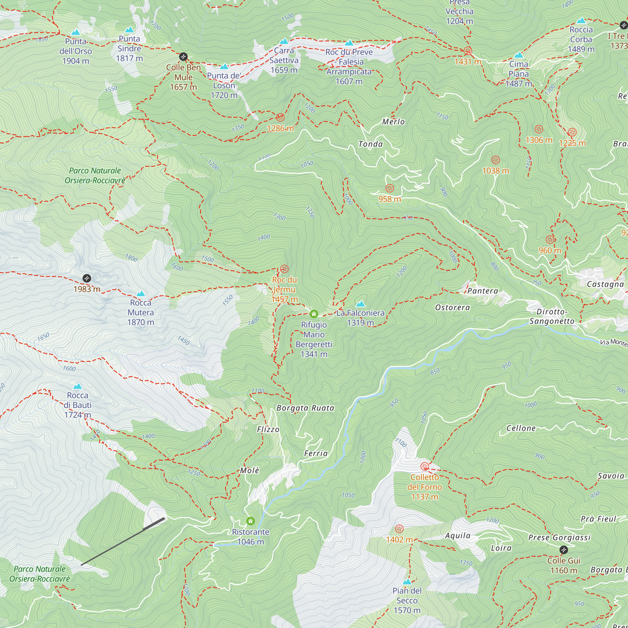 Rifugio Mario Bergeretti map