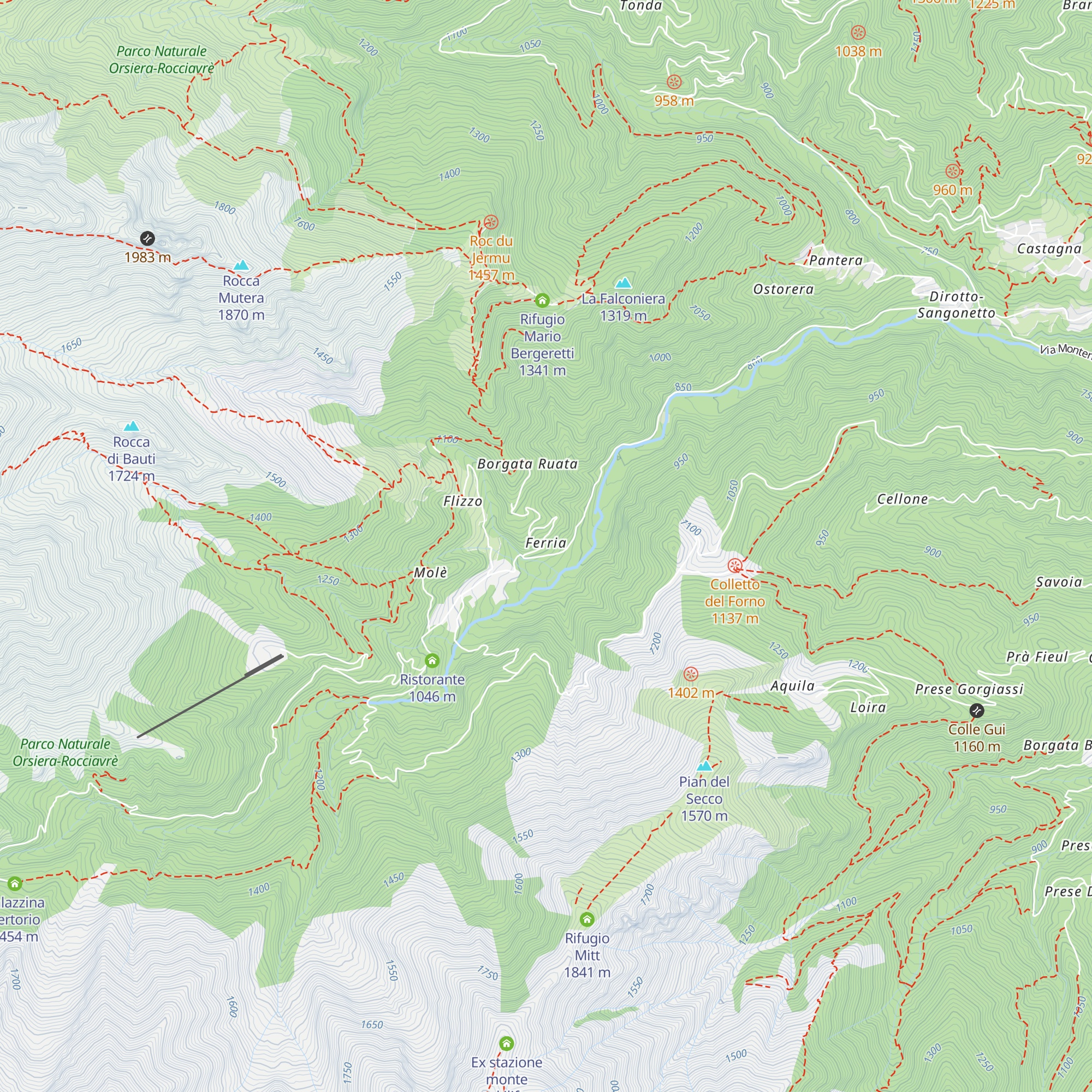 Casa Alpina Rifugio Evelina Ostorero map