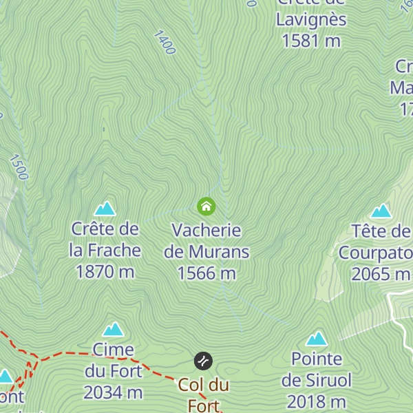 Map of Vacherie de Murans