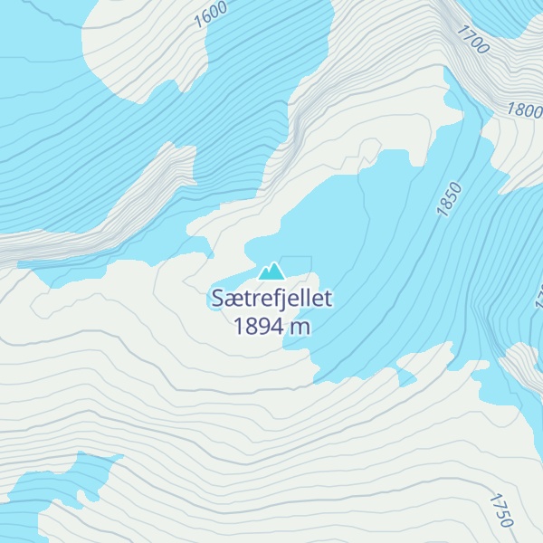 Map of Sætrefjellet