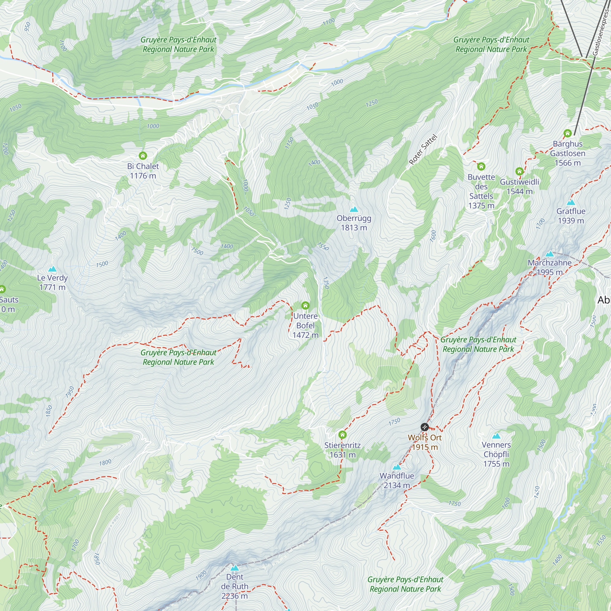 Untere Bofel map