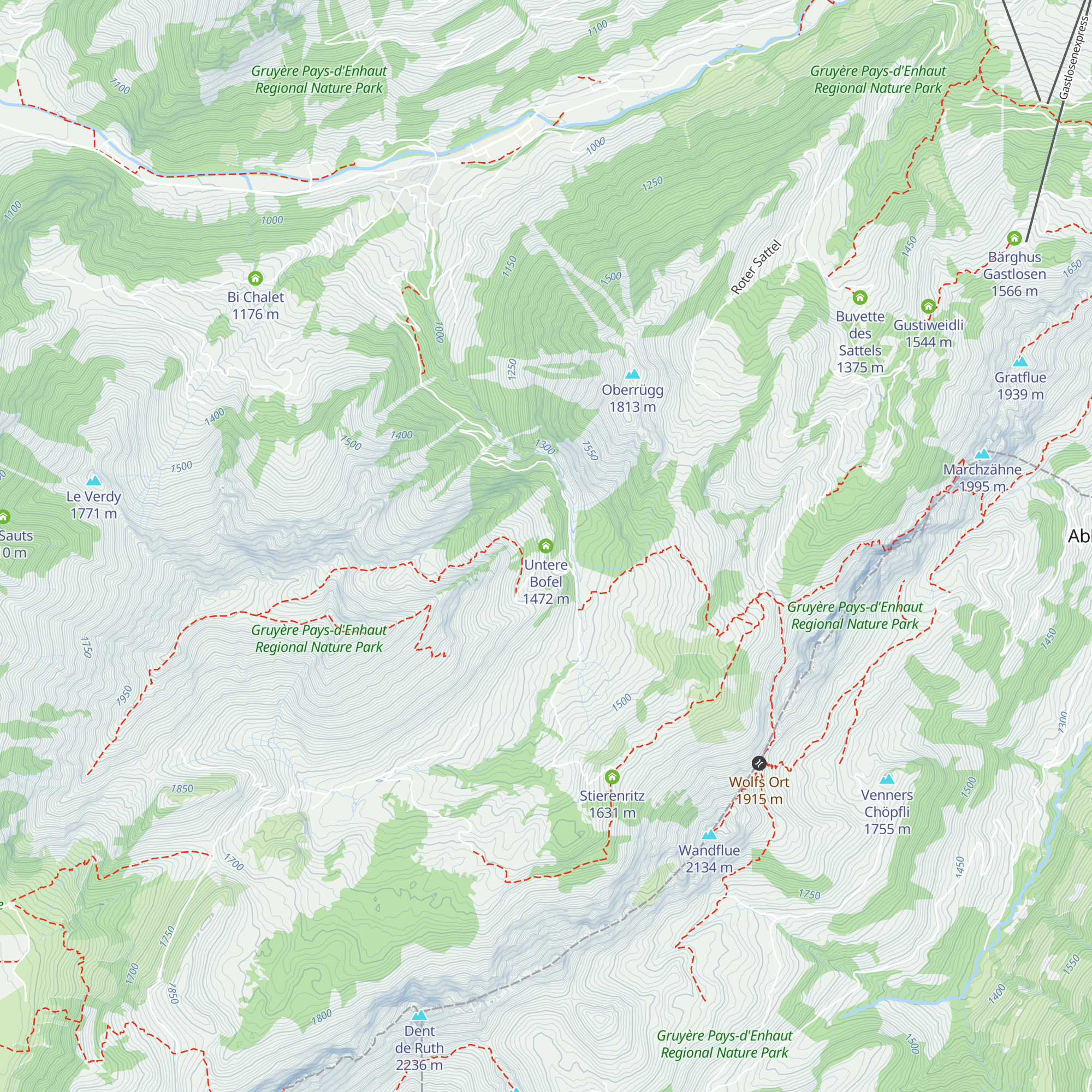 Untere Bofel map