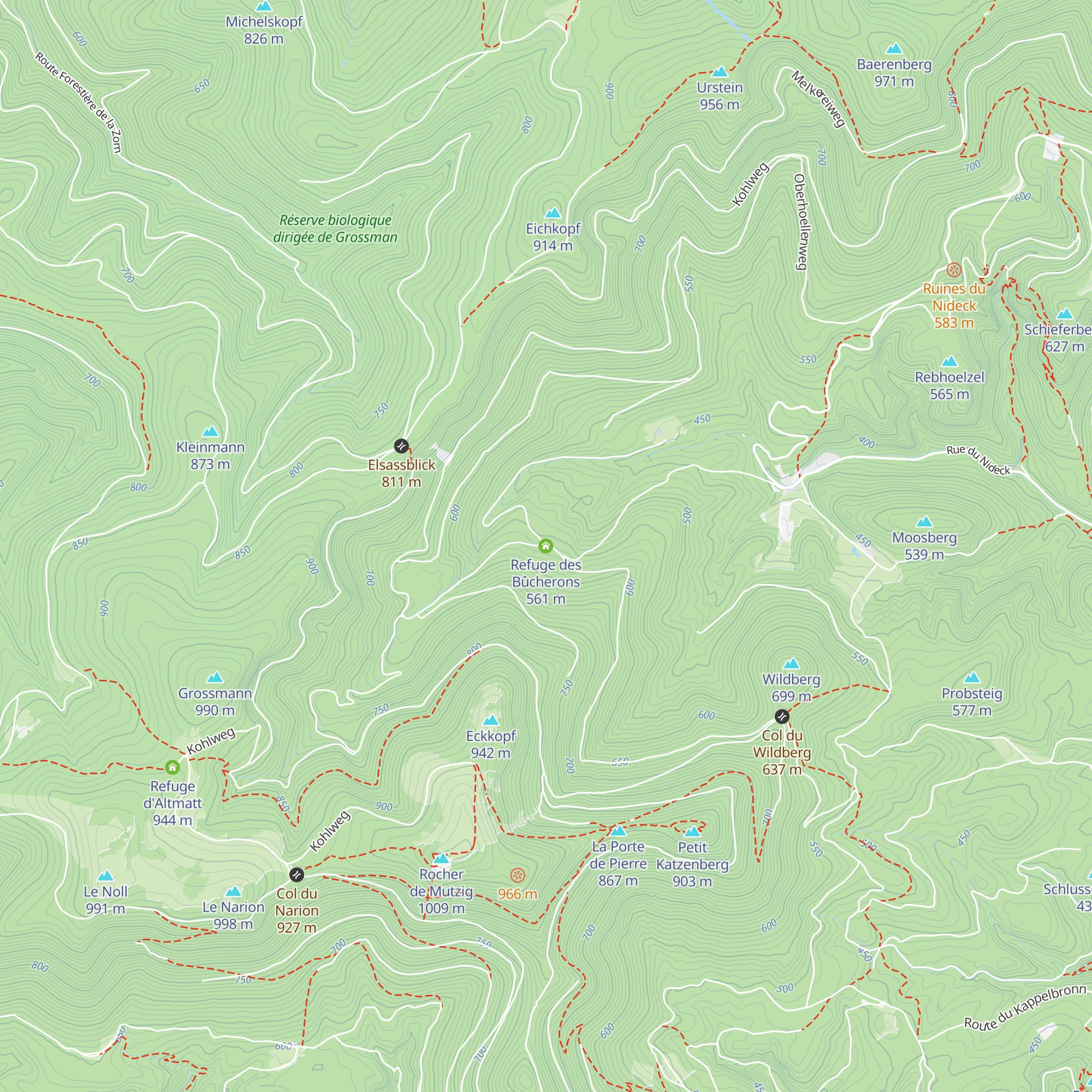 Refuge des Bûcherons map